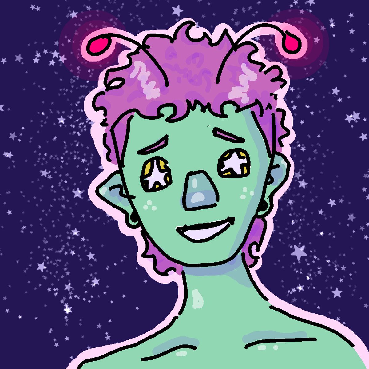 raspberrytyler's tweet photo. yet another alien josh doodle #cliqueart #alienjosh #joshdun #doodle yayyy https://t.co/zLdkJj7kVA