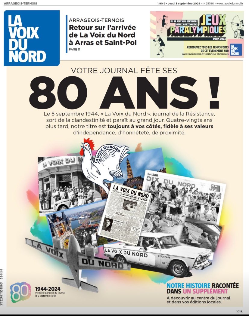 Sébastien Leroy 🗞🇺🇦 (@lecontempteur) on Twitter photo Bon anniversaire <a href="/lavoixdunord/">La Voix du Nord</a> . Bon anniversaire à nous qui la faisons. Bon anniversaire à tous ceux qui l’ont fait avant nous, dans la clandestinité puis au grand jour. Et bon anniversaire à tous ceux qui la feront demain, héritiers d’une histoire qui reste largement à écrire. Bon anniversaire <a href="/lavoixdunord/">La Voix du Nord</a> . Bon anniversaire à nous qui la faisons. Bon anniversaire à tous ceux qui l’ont fait avant nous, dans la clandestinité puis au grand jour. Et bon anniversaire à tous ceux qui la feront demain, héritiers d’une histoire qui reste largement à écrire.