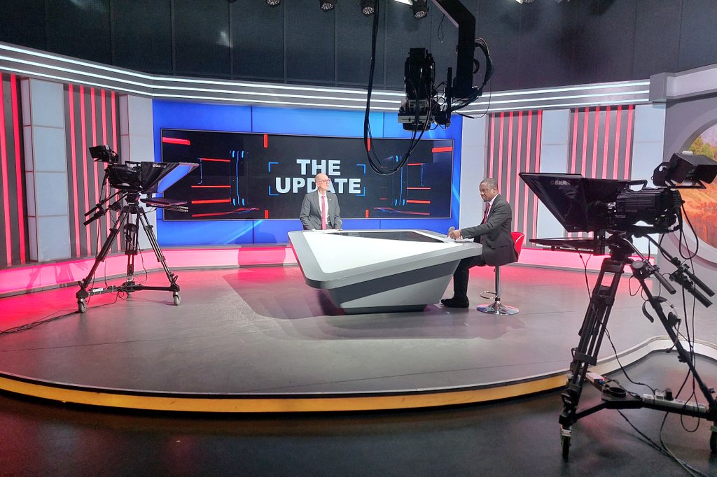 samwaldock's tweet photo. Thanks to Franklin at @ZNBCtoday for hosting me on The Update
to talk about how @UKinZambia is supporting:
â
1000s of new jobs
â
New tax revenue for development
â
Responsible, long term investment
Under the đżđČđŹđ§#GreenGrowthCompact
#GoFarGoTogether https://t.co/5kxJB4TC8n