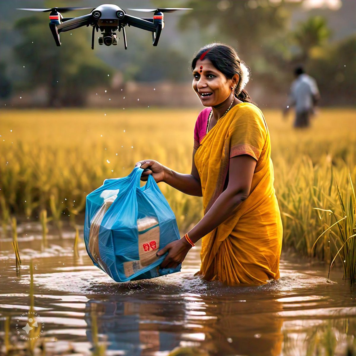 ItsAnil_'s tweet photo. Visininory cm @ncbn use of drones to deliver grocery  packets in Vijayawada #VijayawadaFloods #VijayawadaRains #AndhraFloods #AndhraRain https://t.co/iNs85q0HUv