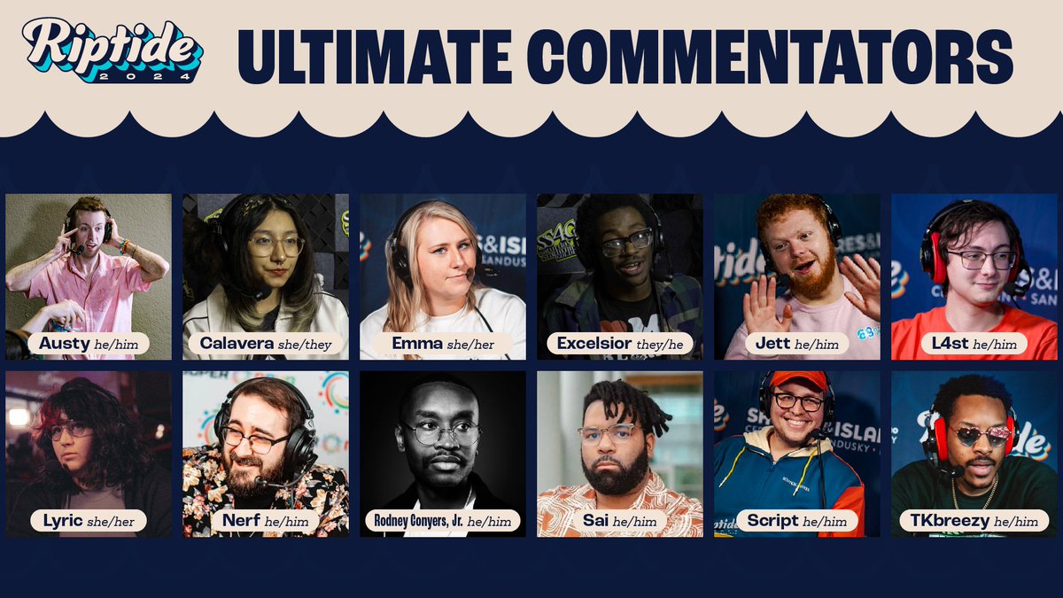 RiptideSSB's tweet image. 🌊Meet your Ultimate commentators for Riptide 2024!