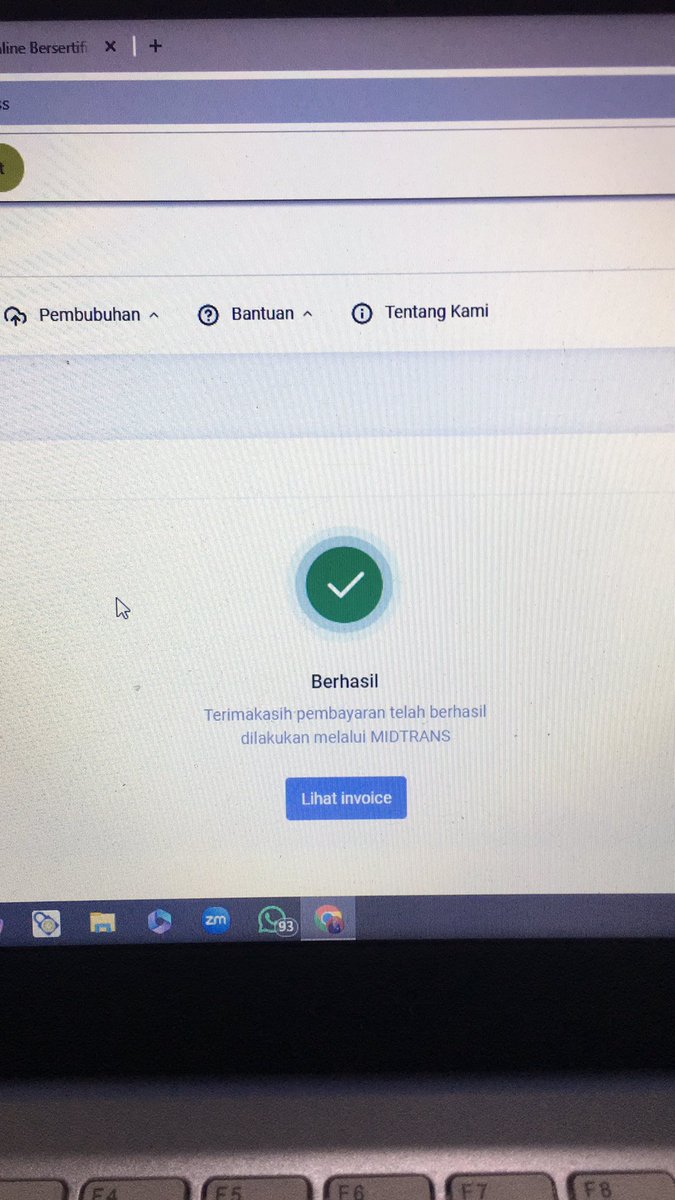 iamlesleyyy's tweet photo. @yuliluy00 Gais aku nyoba cara ini dari td berhasil, abis payment di laman yang ada kode qrisnya jangan dikeluarin teken cek status terus sampe nanti kayak gini. Aku nyoba dari tdi berhasil terus https://t.co/XxuxTlOYU7