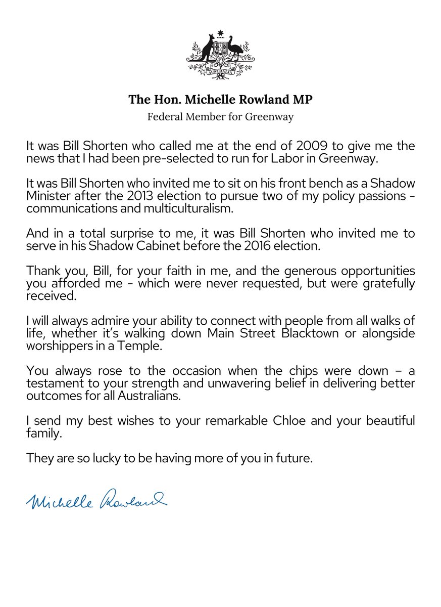 Thank you, @billshortenmp.