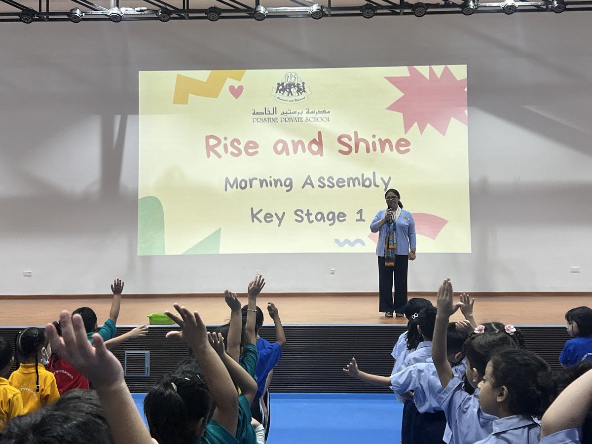 PristineSchool's tweet image. ✨ #RiseAndShine, KS1! 🌞 What a great start to our morning assemblies after an exciting Back to School week! 🌟 The energy, enthusiasm, and happiness of our young Pristinians are just amazing! Here's to more fun, learning, and growing together! 🚀 #FirstAssembly  #NewBeginnings