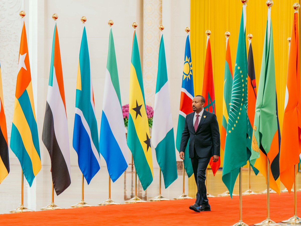 PMEthiopia's tweet photo. Prime Minister Abiy Ahmed attended the Forum on China–Africa Cooperation, where China announced partnerships in ten areas, including trade, health, and green development, with potential to benefit Ethiopia.

#PMOEthiopia https://t.co/OblgrUbpJo