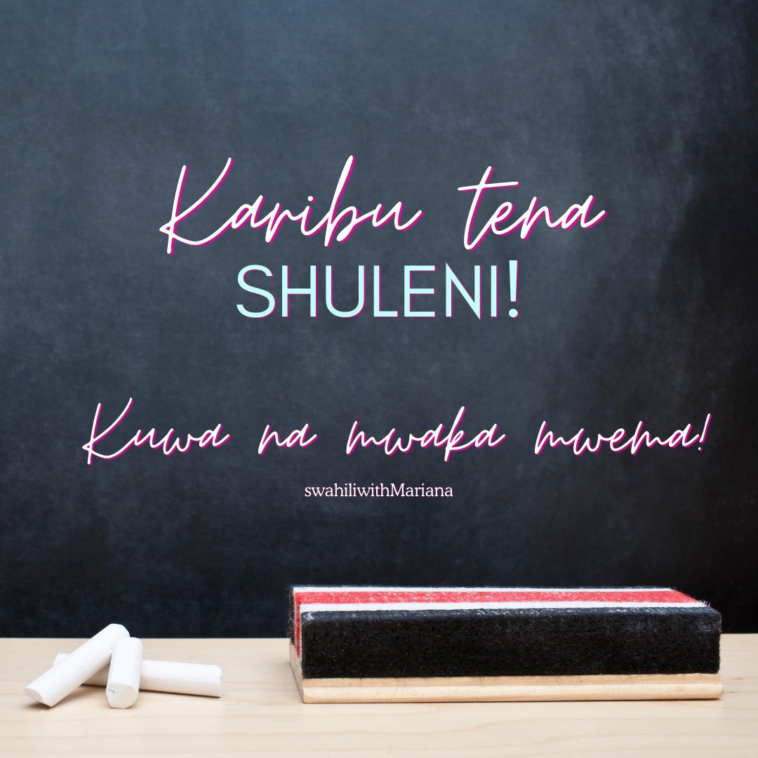 SwahiliMariana's tweet photo. Karibu tena shuleni - Welcome back to school
.
.
.
#swahililessons #Swahili #swahiliteacher #america https://t.co/ueYBeWfEKw