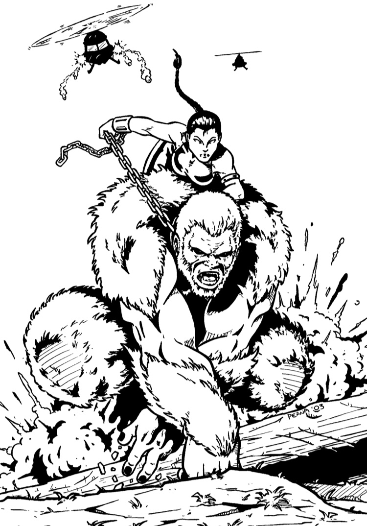 squadronuk's tweet image. #TTRPGTHOUGHTS still on the subject of art. Has anyone ever “adjusted” a product to fit available Stock Art? I have included an encounter to use an image.

I have on my shelf an SHRTRPG where the author clearly rinsed their Adobe sub. For every Superhero or adjacent image.