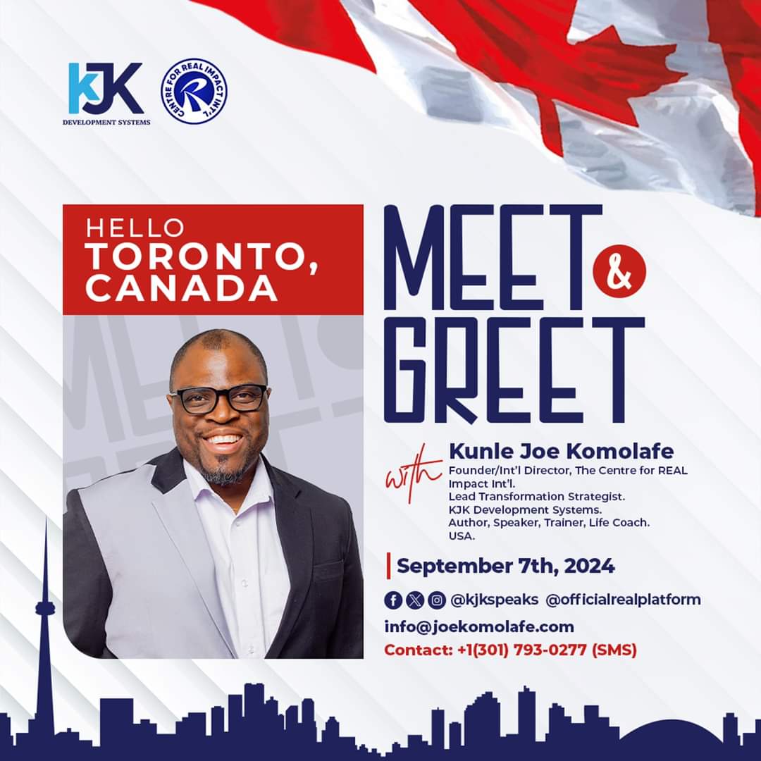 Ogbochukwu Victor U. (@vic4dynamic) on Twitter photo It’s MEET & GREET with KJK.
You are welcome to join us for an informal evening filled with inspiration, and meaningful connections as we celebrate our shared passions and create a supportive community in Canada.
Send SMS to +1 (301) 793-0277 or email - info@joekomolafe.com It’s MEET & GREET with KJK.
You are welcome to join us for an informal evening filled with inspiration, and meaningful connections as we celebrate our shared passions and create a supportive community in Canada.
Send SMS to +1 (301) 793-0277 or email - info@joekomolafe.com