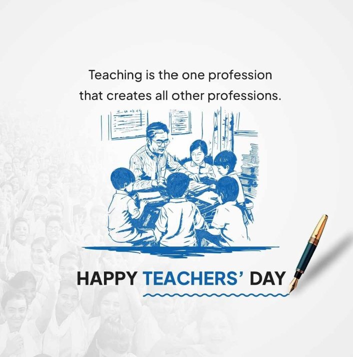 Happy Teacher's Day!
They not only Sharpen our Minds,
But Brighten Our Future
#teachersday #happyteachersday #teachersdaycelebration #guru
#TeachersDay
#राधाकृष्णन 
#शिक्षकदिवस 
#शिक्षक_दिवस