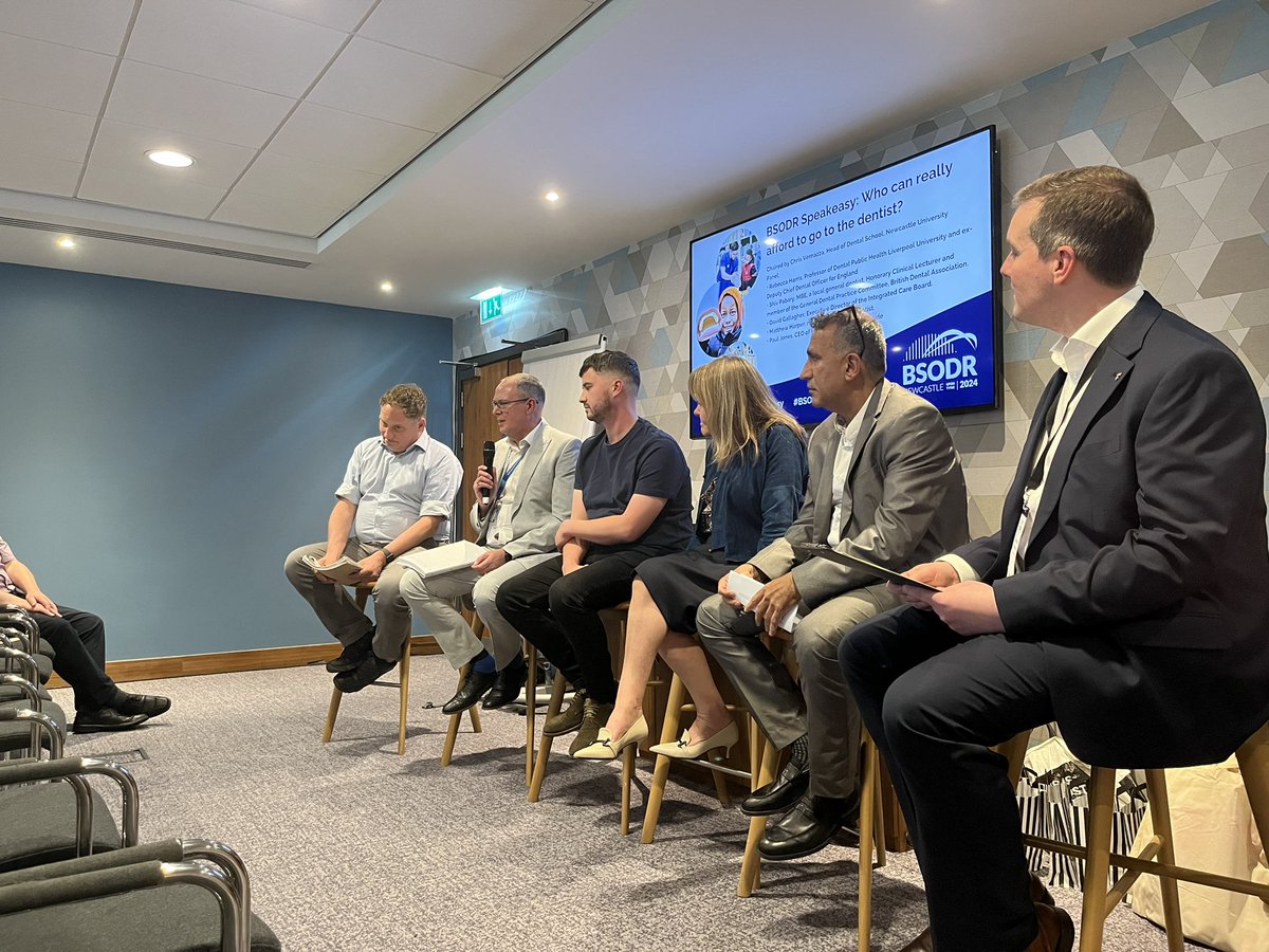 Wow! What an amazing final event of #BSODR24 our public speakeasy panel discussion on ‘who can really afford to go to the dentist?’ Huge thanks to our expert panel and our questions from our public members and <a href="/NewcastleSDS/">NCL Dental School</a> students  #dentalaccess #engagement