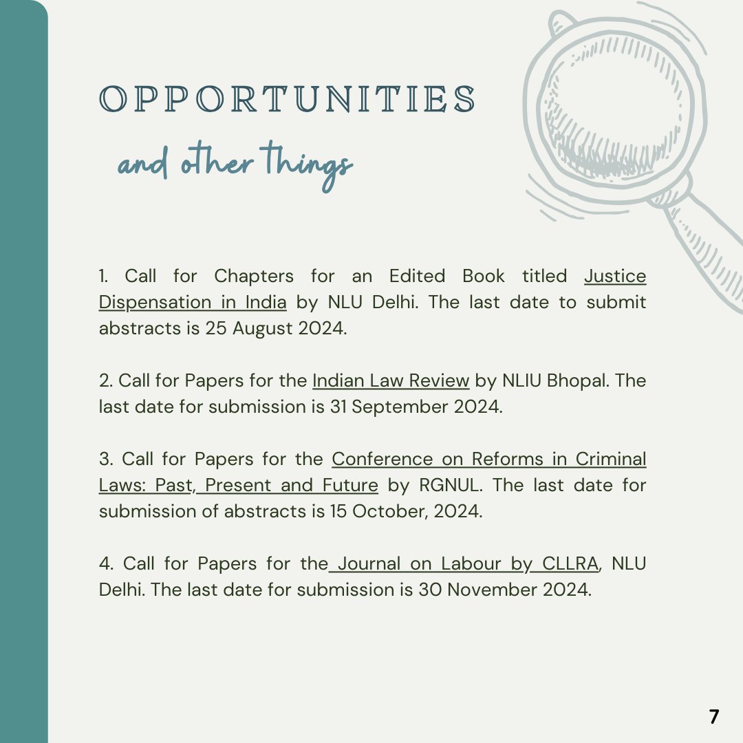 LAOT_Blog's tweet image. Presenting Part 2 of 'Lately in Public Law' July Edition!

Stay updated with the latest developments in Public Law via our newsletter: lnkd.in/dha5F3Gi. 
Contact us at laotnalsar@gmail.com for any queries.

#LAOT #publiclaw #legalupdates #newsletter #julyroundup