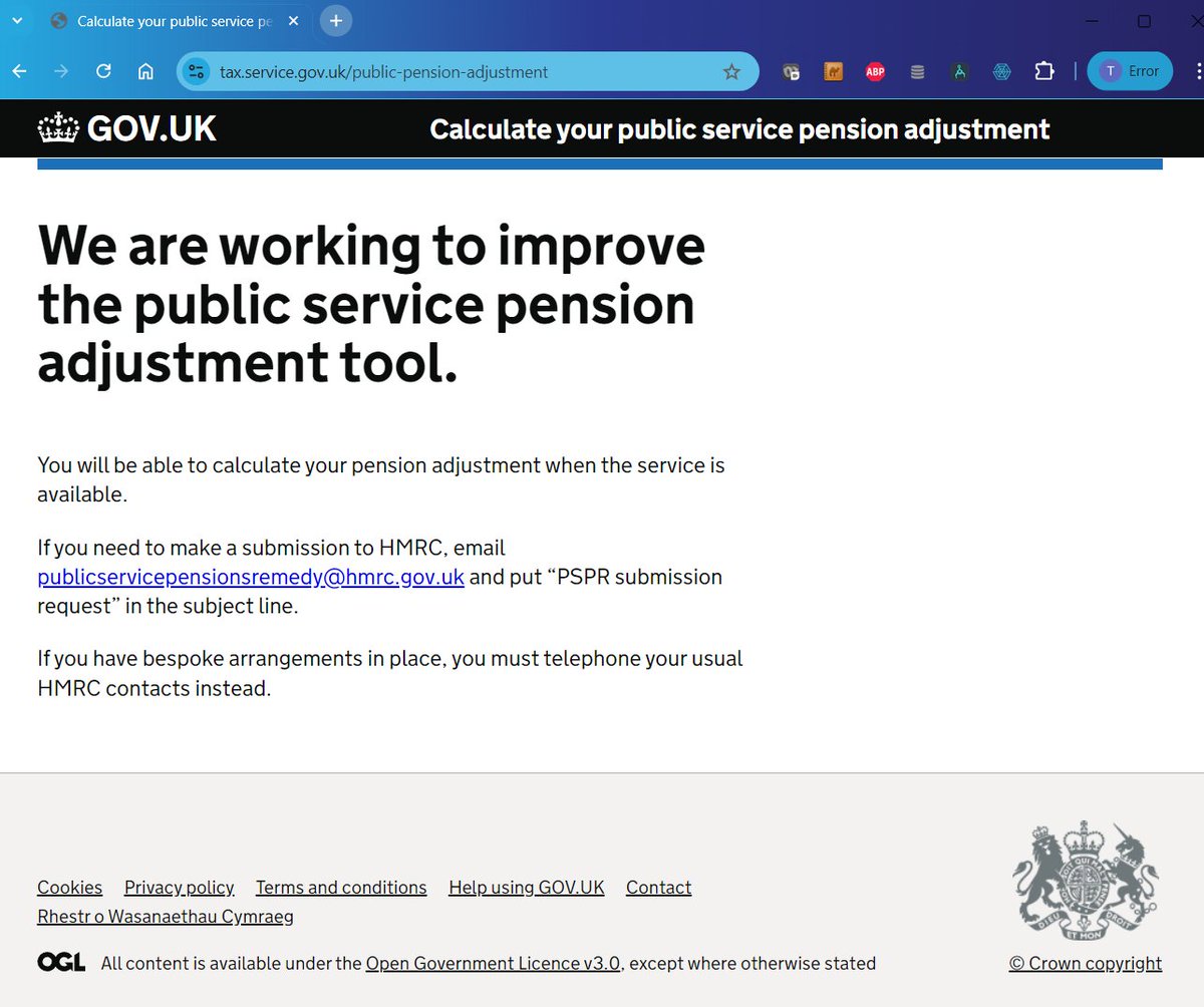 1/2 NEW: Today we are expecting an interim release of the HMRC McCloud compensation tool promising "improvements to the income sub-journeys, scheme pays – credits &amp; elections, and the ability for members to save and return"

However no need to do anything yet, not least because