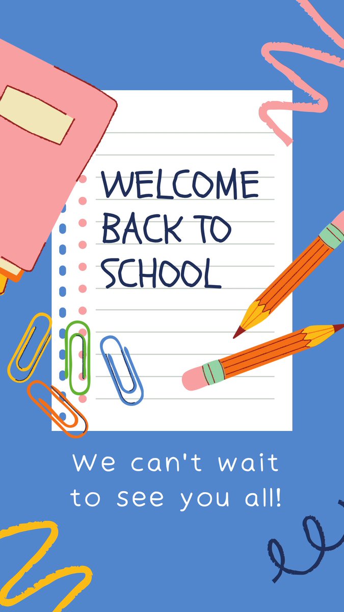Today's the day! We can't wait to welcome you all back to school.
💙💛💚