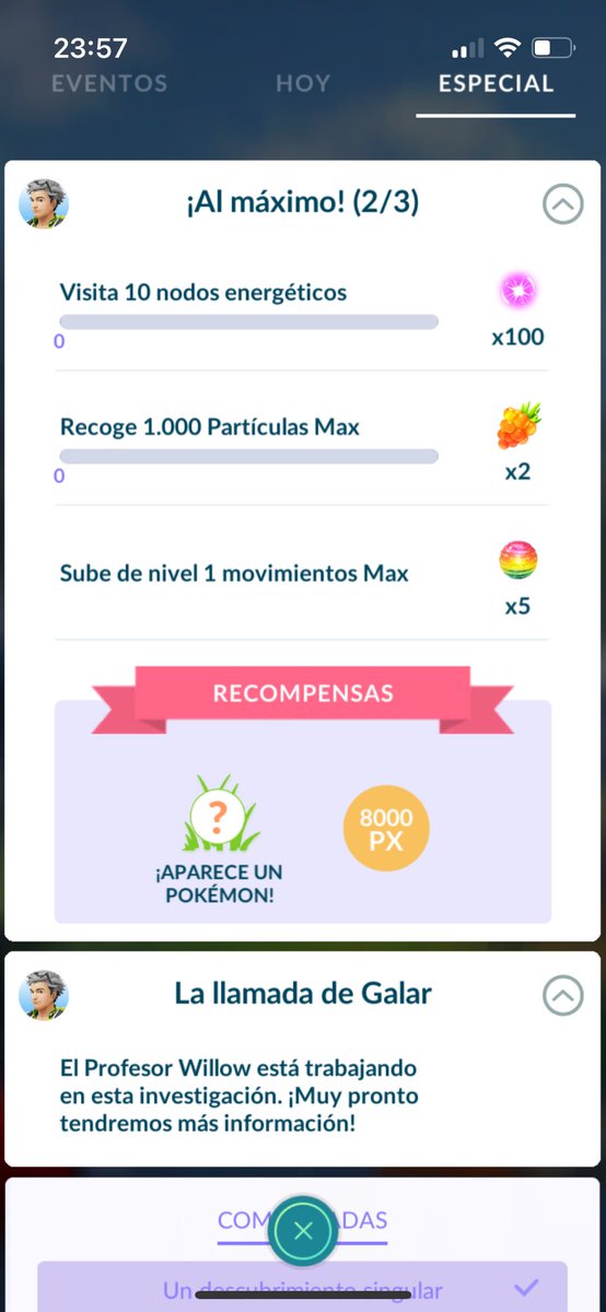 Part 2 of the Go Max special mission has been restarted!  I have lost the 600 particles to increase the skill by 1 level, I don’t have another dinamax pokemon so I can’t do the mission. 
<a href="/NianticHelp/">Niantic Support</a>