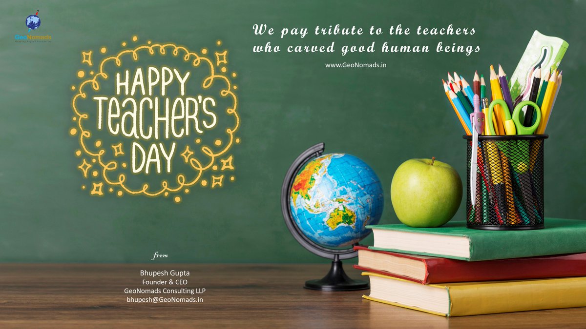 bhupesh1212's tweet photo. Honoring all the incredible teachers who’ve shaped our lives and inspired our journey. Your wisdom and dedication light the path to innovation and growth. Thank you for everything! 
Happy #TeachersDay! 🌍📚
#teachersday2024 #GeoNomads #GIS #India #ParisParalympics2024 https://t.co/9sZ8G9uwT6