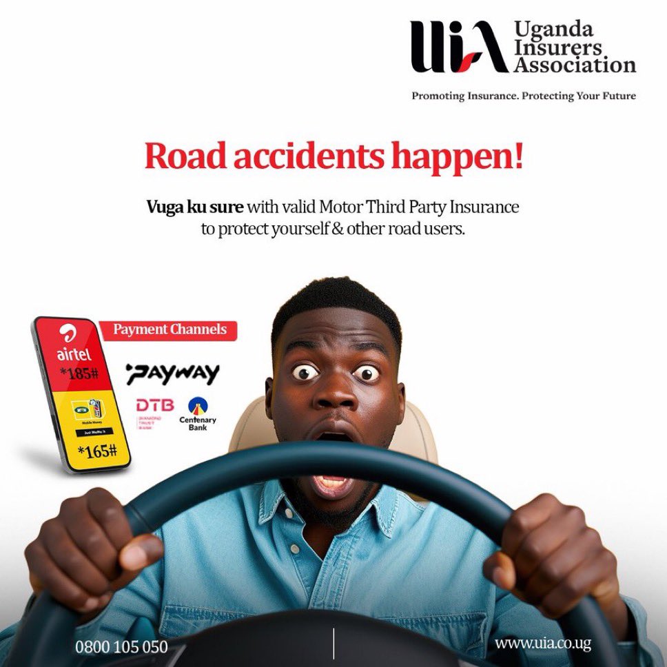 MaamaKampala21's tweet image. Protect yourself and other road users today by getting a Motor Third Party Insurance today. 

Get yours  via  MOMO by dialing *165*4*5*5# or Airtel Money  when you dial *185*7*6*1#. 
 
#VugaKuSure #DriveSure
