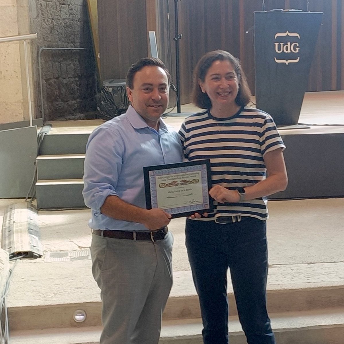 OPTIMA_ARC's tweet image. Congratulations to one of @OPTIMA_ARC&apos;s  own, Maria Garcia de la Banda, on being awarded the Distinguished Service Award at  @CP_conf  #CP2024: 30th International Conference On Principles And Practice Of Constraint Programming. Congratulations Maria! 

#constraintprogramming