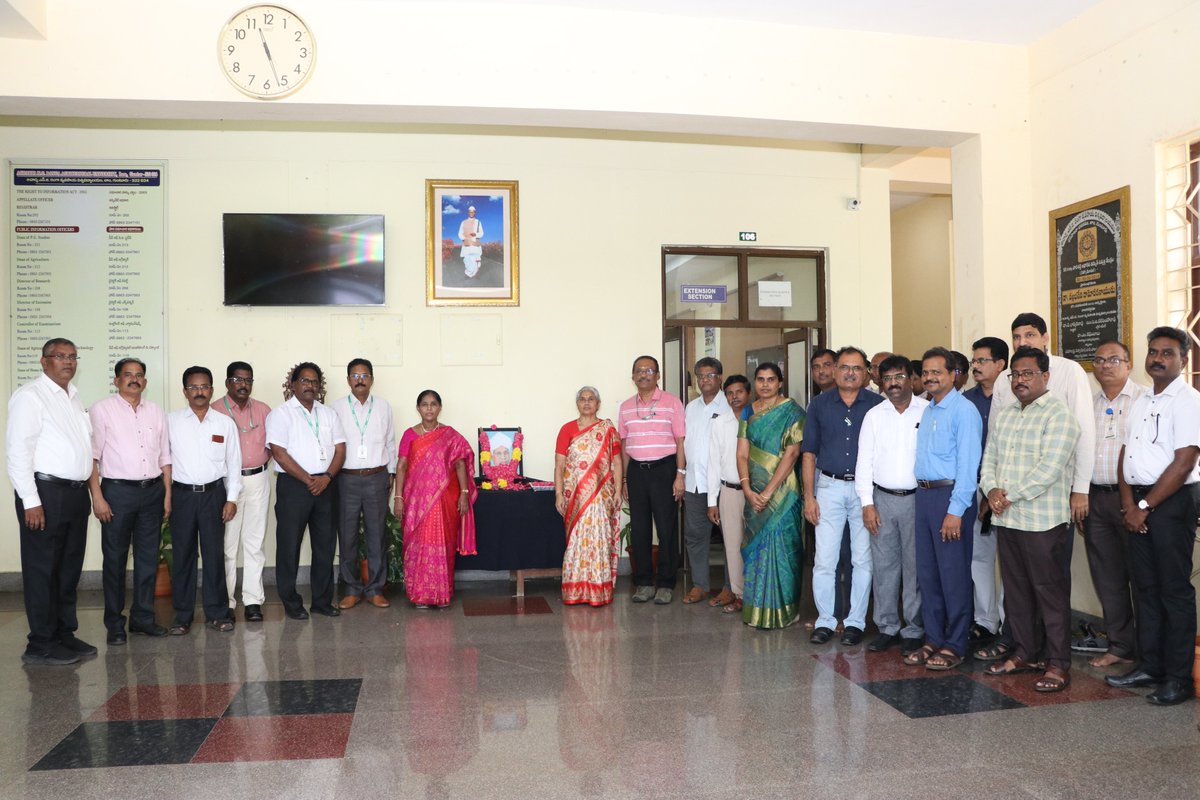 ANGRAU celebrated Teachers Day on the occasion of Dr. Sarvepalli Radhakrishnan Birthday in the presence of Hon'ble Vice-Chancellor Dr. R. Sarada Jayalakshmi Devi, along with University officers and staff at Admin office, Lam, Guntur on  05-09-2024