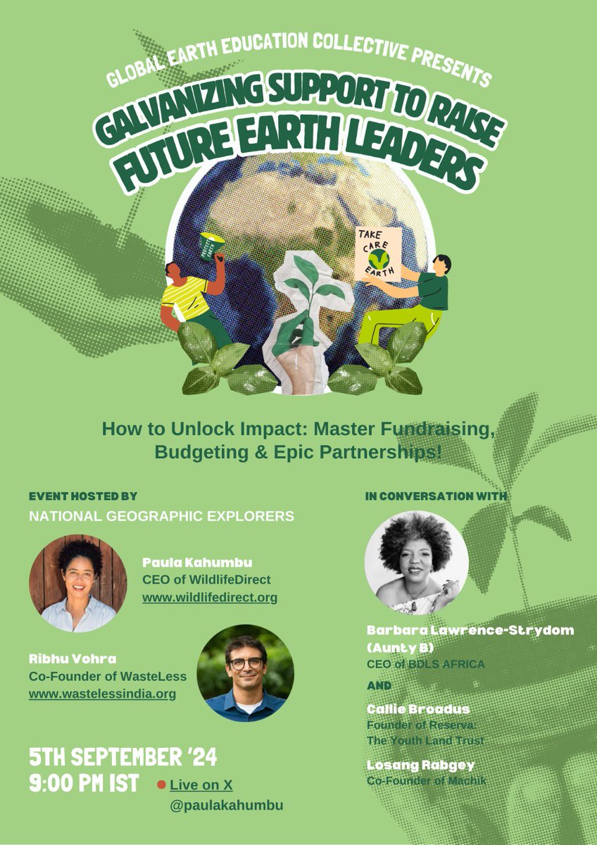 Paula Kahumbu (@paulakahumbu) on Twitter photo .<a href="/SouthAfrica/">Visit South Africa</a> <a href="/KWSKenya/">Kenya Wildlife Service</a> <a href="/magicalkenya/">Kenya Tourism Board</a> Tonight’s the night!! x.com/i/spaces/1zqKV… .<a href="/SouthAfrica/">Visit South Africa</a> <a href="/KWSKenya/">Kenya Wildlife Service</a> <a href="/magicalkenya/">Kenya Tourism Board</a> Tonight’s the night!! x.com/i/spaces/1zqKV…