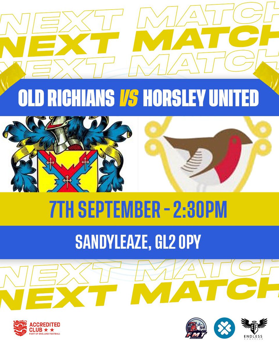 Oldrichiansafc's tweet photo. Coming up this weekend: 

1sts welcome @fc_horsley to sandyleaze, hoping to get back to winning ways. 

Reserves visit @lsfc_leonard looking for their first points of the season. 

As always your support is appreciated

@SevernSport @Stroud_League @Cheese_manAVFC @BrianRossiter1 https://t.co/nG4hV9GUQ6