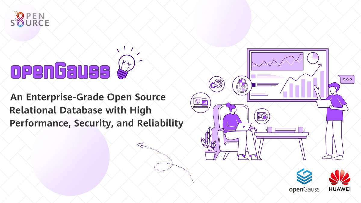 HWOpenSource's tweet image. 🔍 In search of an enterprise-grade #opensource relational database? Check out #openGauss for high performance, security, and reliability. Try now: opengauss.org/en/ #HuaweiOpenSource #CodeForAll #unlimitedpossibilities