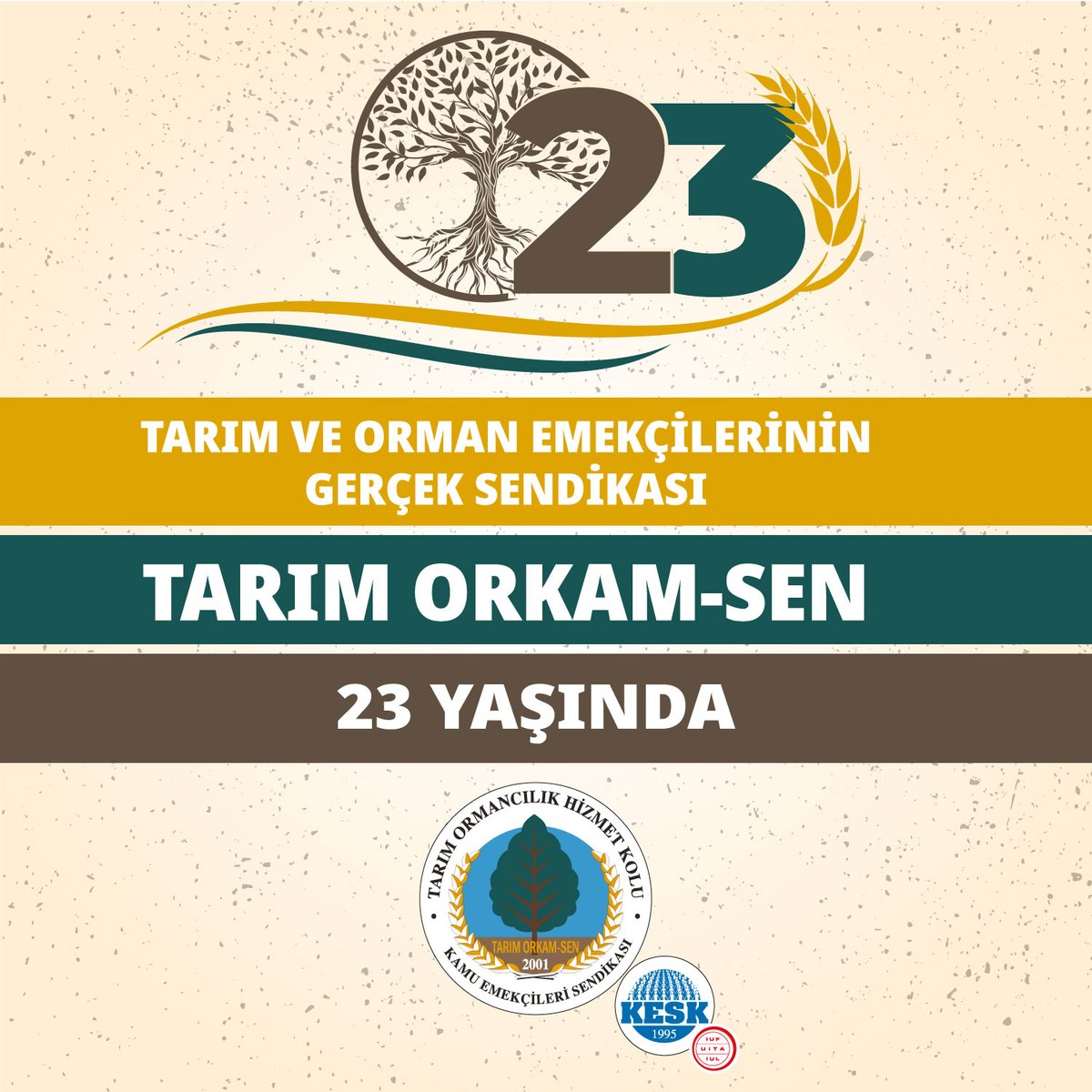 SubesiYap's tweet image. Tarım Orkam-Sen’in Emek ve Mücadele ile geçen 23. Kuruluş Yıldönümü kutlu olsun!
Yaşasın Emek ve Mücadele!
Yaşasın Tarım Orkam-Sen!
Yaşasın KESK!
@TARIM_ORKAM_SEN @mersintrmorkmsn