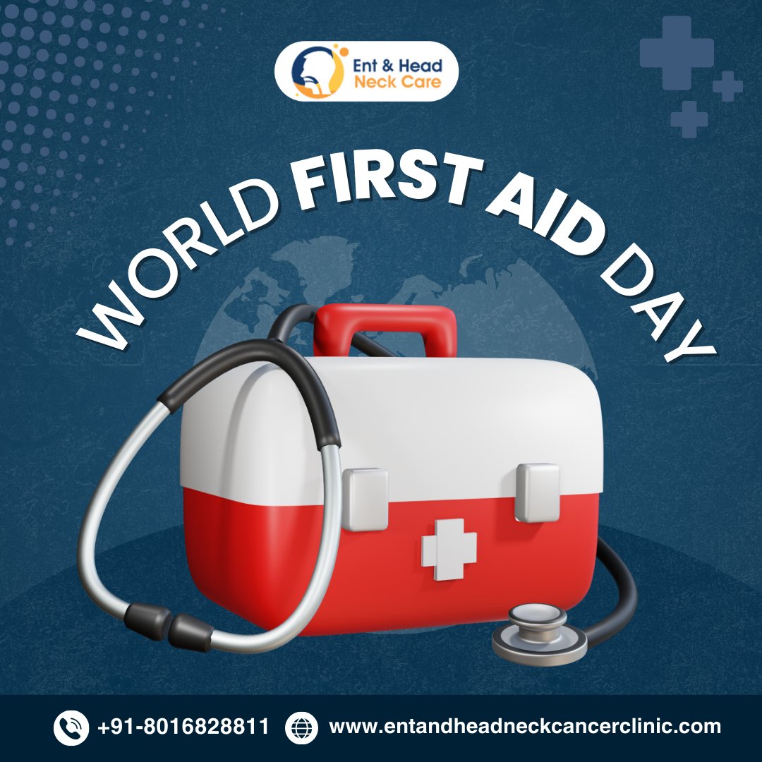 entandheadneck's tweet photo. On World First Aid Day, let's remember the importance of quick care. Stay safe and prepared!  🩺

#FirstAidMatters #ENTCare #entdoctor #doctors #surgeon #medical #medicine #ENTSpecialist https://t.co/pTkGobLvJD