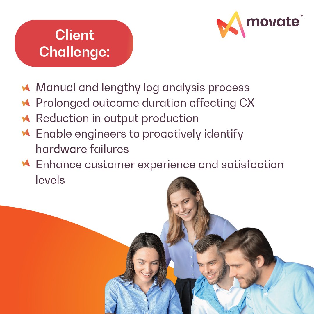 movate_inc's tweet image. Here&apos;s a success story about how we helped a France-based telecom company boost its engineers&apos; productivity using an AI-powered log analyzer.

Read more: movate.com/resources/40-s…

#Movate #Casestudy #MovateSolutions #AIpowered  #LogAnalyzer #CXExperience #Telecom #Optimization
