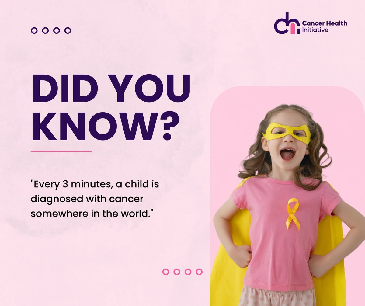 CancerHealthIni's tweet photo. Childhood cancer is a harsh reality that affects thousands of young lives every year. It's a journey no family should have to face, yet many do with courage and resilience. Let's raise awareness, and offer love to those affected #childhoodcancerawareness #kidscancer #hopeforacure https://t.co/IXz6QLOV23
