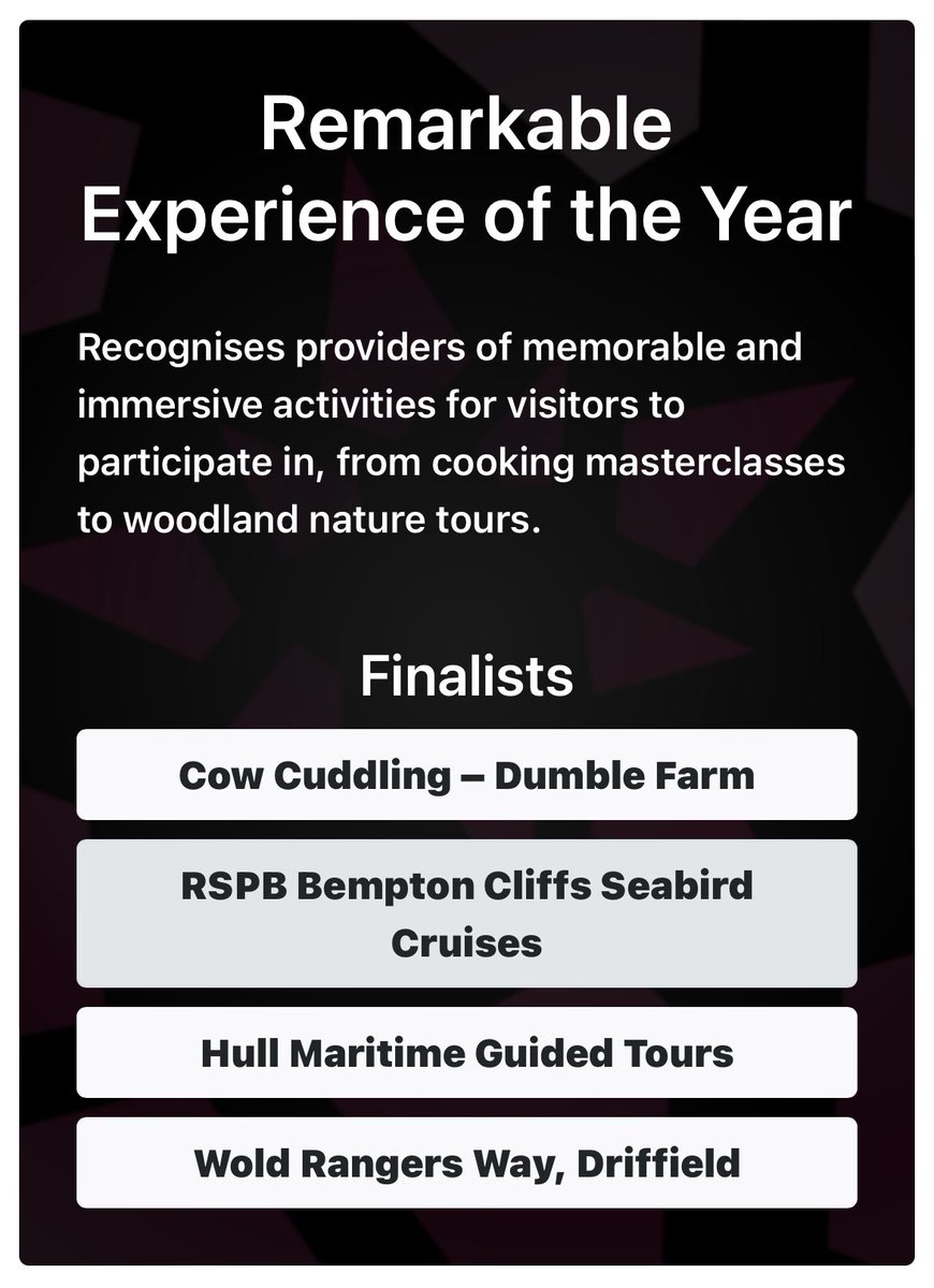 markblakeston's tweet photo. REYTAs 2024 Finalist Announcement: Wold Rangers Way!
Delighted to announce that the Wold Rangers Way has been shortlisted in the Remarkable Experience of the Year! Awards night in November.
Proud to be flying the flag for Driffield and the Wolds.
#reyta24 #discoverdriffield https://t.co/O9na3E1xxr