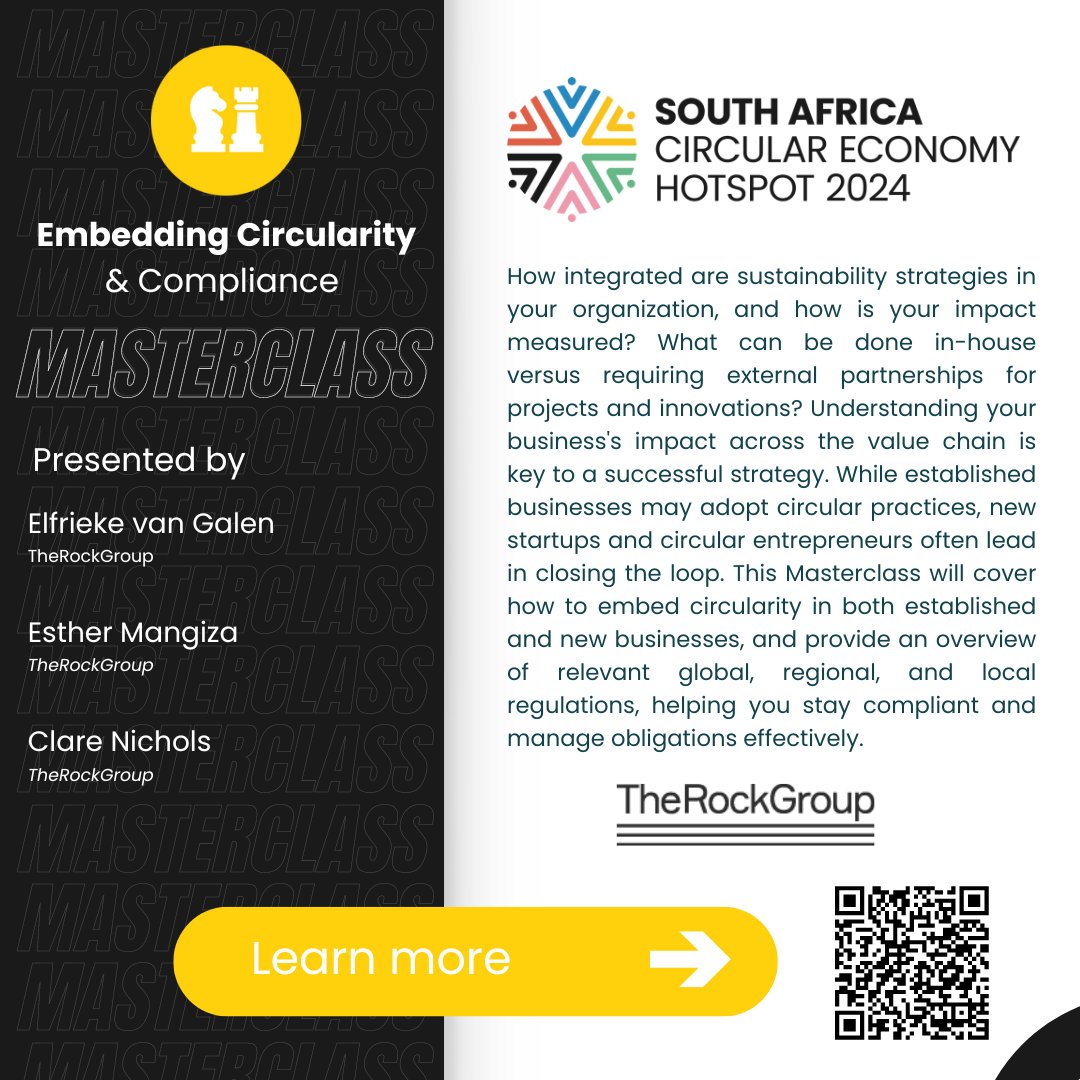 AfriCANcircular's tweet image. Our upcoming #SACEH24 conference has interactive masterclass sessions that provide in-depth knowledge, practical skills, and innovative strategies in specific areas of the circular economy and sustainability. 
Learn more: shorturl.at/Yak6L
#SACEH24 #Circular #MasterClasses