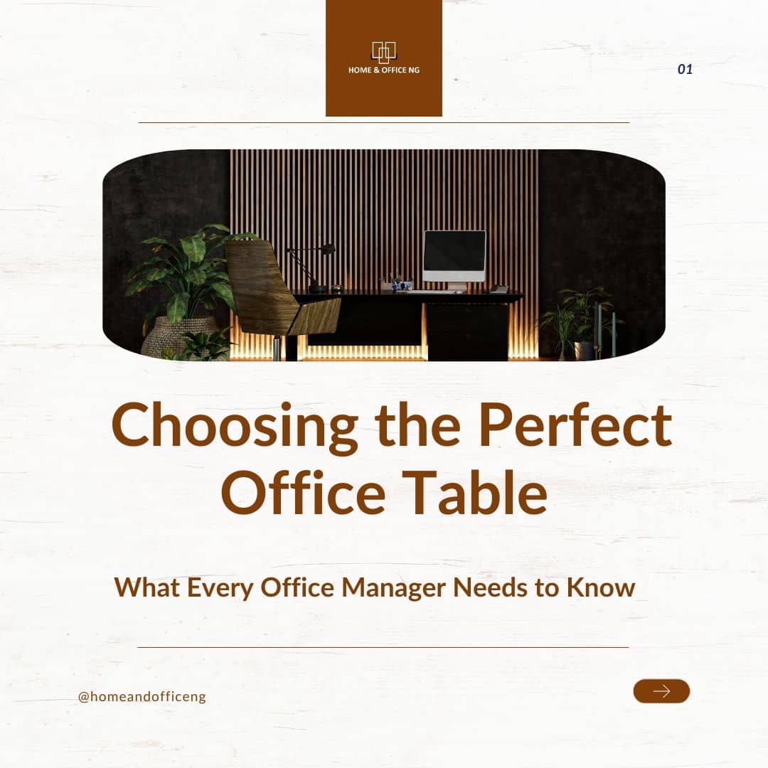 homendofficeNg's tweet image. A clutter-free desk is a clutter-free mind! Invest in office tables with built-in storage to keep your workspace organized and efficient. #OfficeHacks #WorkSmart