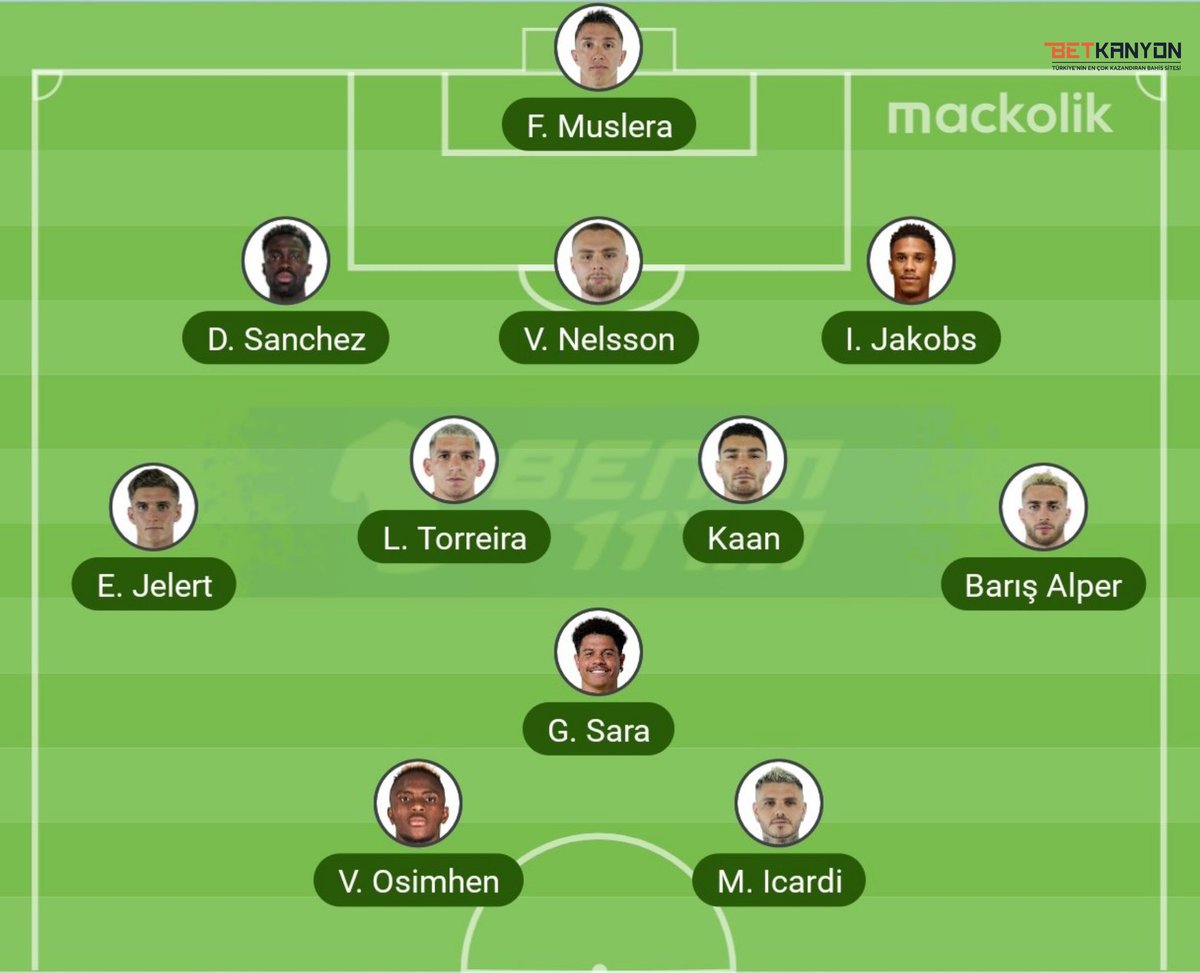 Benim ideal ilk 11'im ektedir, sizce nasıl?