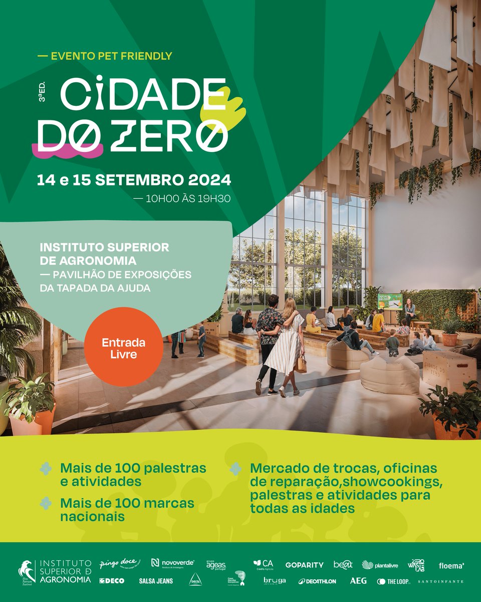 Dia 14 e 15 de Setembro todos os caminhos vão dar ao Pavilhão de Exposições da Tapada da Ajuda, do Instituto Superior de Agronomia! 
isa.ulisboa.pt/vida-no-isa/de…