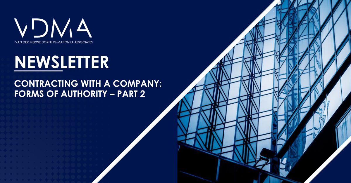 VDMALAW's tweet image. FEATURE ARTICLE: CONTRACTING WITH A COMPANY: FORMS OF AUTHORITY – PART 2

Don't miss this must-read feature: Click on the link below for the full article: CONTRACTING WITH A COMPANY: FORMS OF AUTHORITY – PART 2 - VDMA | CORPORATE AND COMMERCIAL LAW (vdmalaw.com)