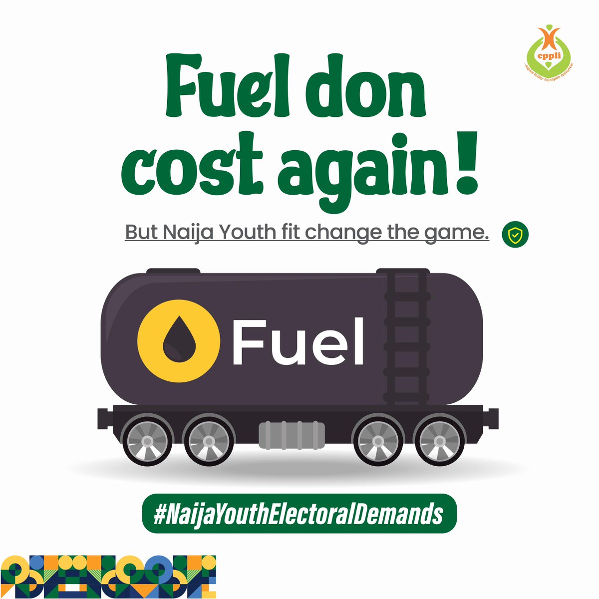 #Fuel don cost again! 😩 But we fit change the game. Naija youth, if we push for electoral reforms, we go get more say for how things dey run for this country. Better participation, better economy. Na we go benefit pass! ✊🏽💡#NaijaYouthElectoralDemand