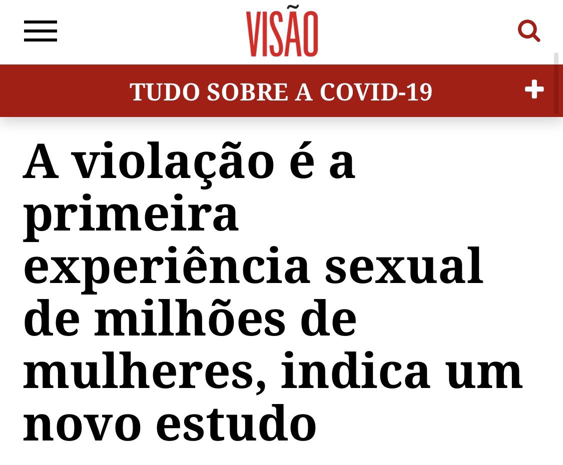 Violação não é experiência.
Violação é crime.