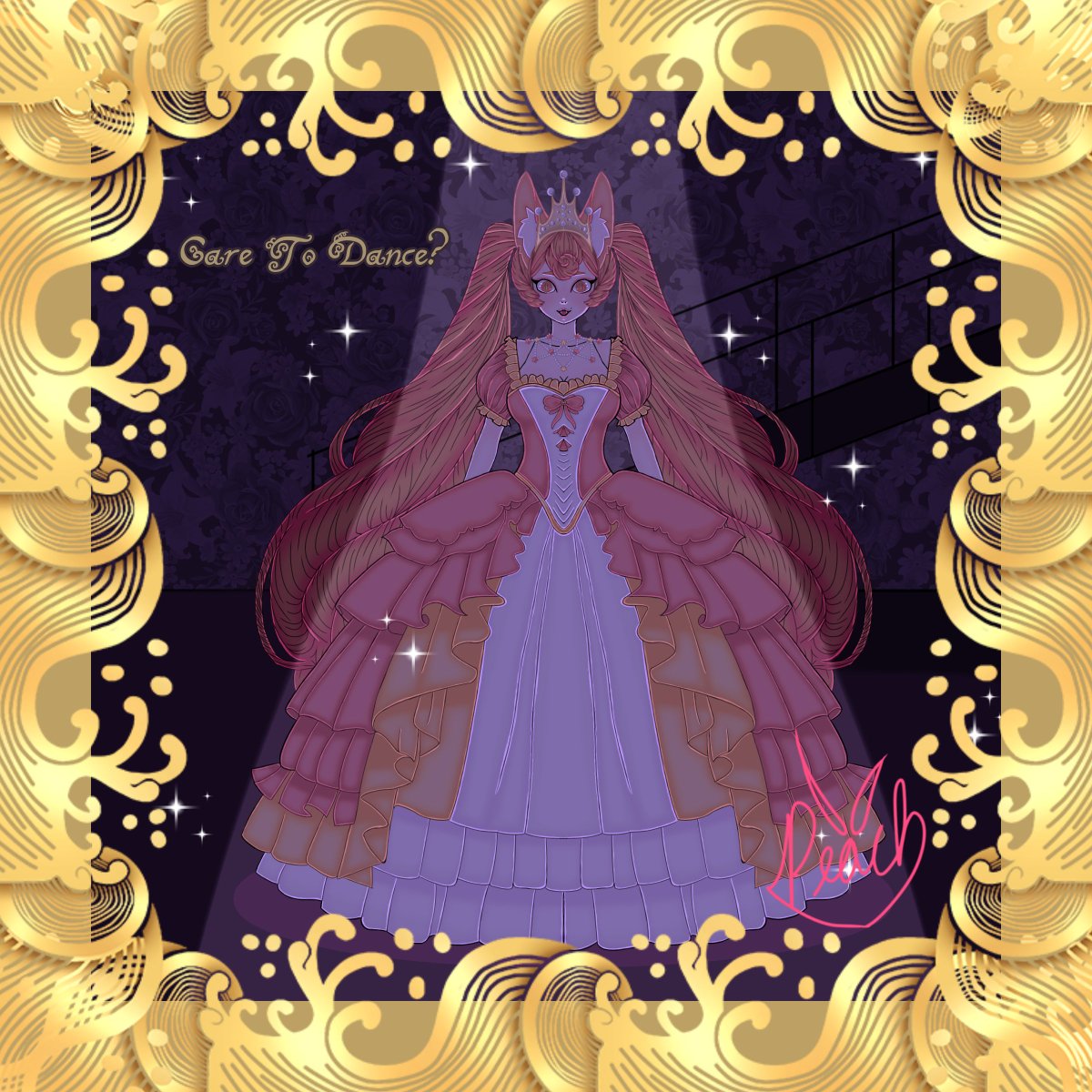 This one is of me, or my char. 
But like... 𝐹𝒶𝓃𝒸𝓎
#Art #VtuberArt #Fanart?