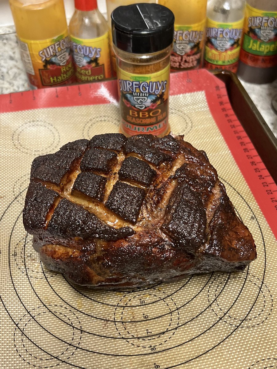 SurfguysHotSauc's tweet image. Cooking with Surfguys Gourmet BBQ Seasoning Rub with our smoked pork butt, served with a smoked corn salad. Available at surfguyshotsauces.com 
#surfguysbbqrub #therub #bbq #smokedporkbutt #corn