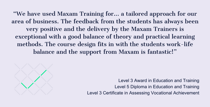 The best bit of delivering education and training is getting feedback from our employers and learners. 

Does it get any better than this? 

#EducationandTraining #CAVA #ProudtoBeMaxam