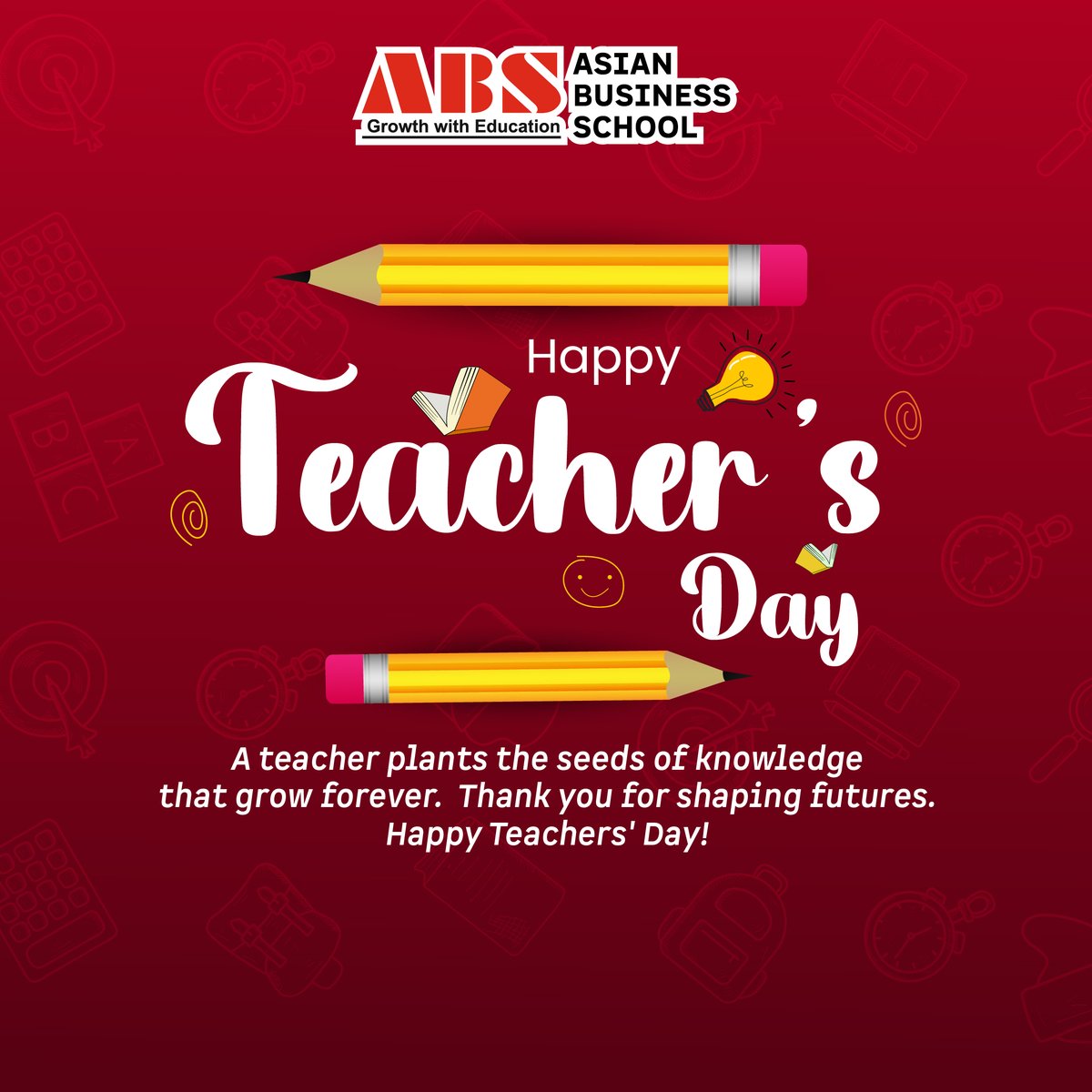abs_noida's tweet photo. A great teacher not only teaches but inspires! On this Teacher’s Day, #AsianBusinessSchool celebrates those who help us believe in ourselves, push our limits, and open our minds to endless possibilities. Thank you for everything!” Happy teacher’s day!
#HappyTeachersDay #ABS #PGDM https://t.co/PQ4SGbY6dn