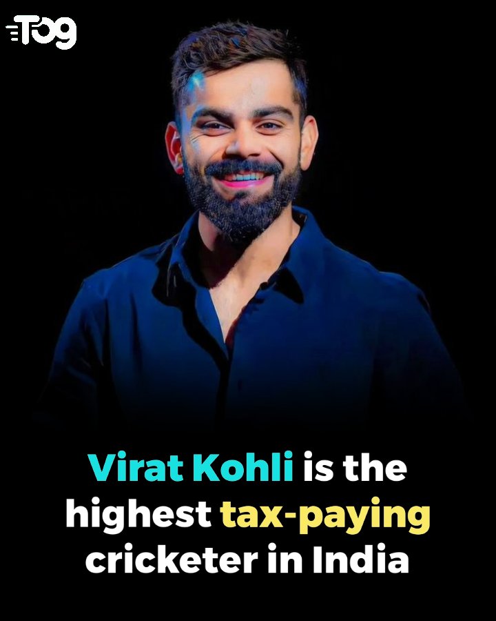 Tagindia12's tweet photo. Virat Kohli is the highest tax-paying cricketer in India !!

.

#viratkohlinews  #viratkohli #viratkohlifanpage  #virat #viratkohli #cricket #IndianUpdates

#MSDhoni https://t.co/DqF8yaR2YR