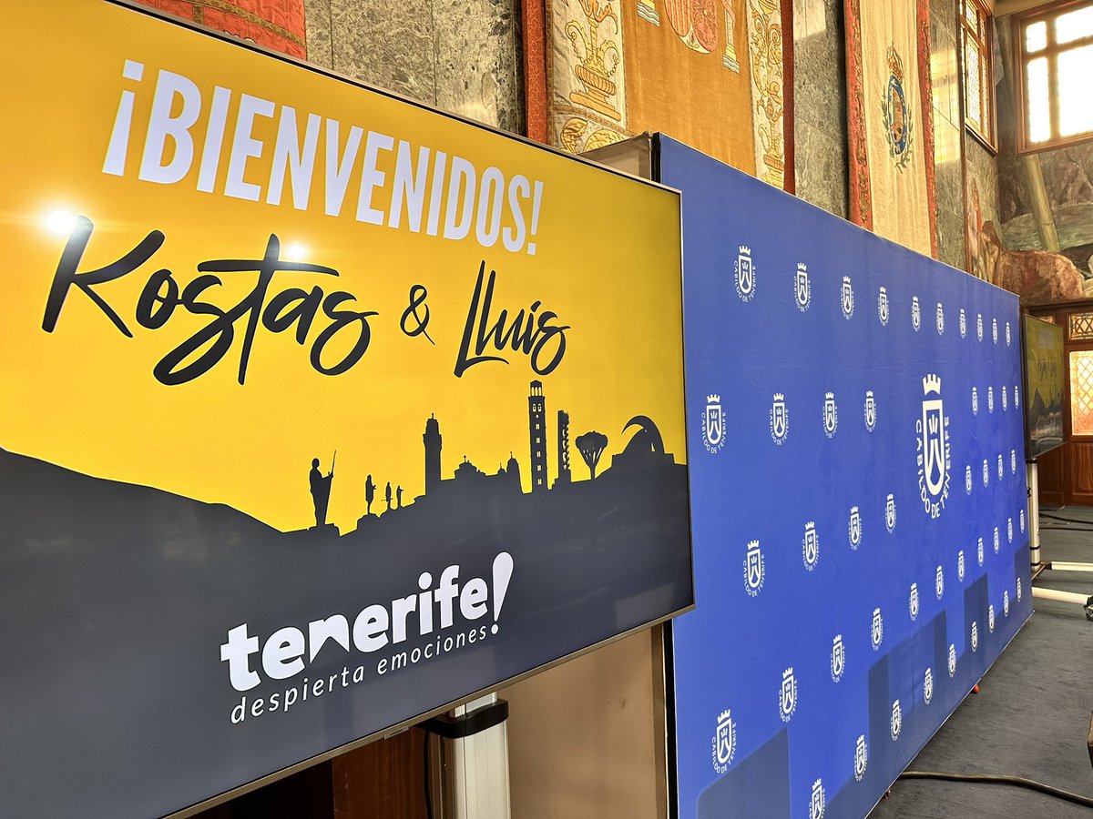 Cabildo de Tenerife (@cabildotenerife) on Twitter photo 🔴 #DIRECTO: Presentación de los nuevos jugadores del C.B La Laguna Tenerife, <a href="/Lluiscosta15/">Lluis Costa</a> y Kostas Kostadinov.
🕚 9:30 horas
💻 canaltenerifetv.com
Asisten la presidenta del Cabildo de Tenerife, <a href="/rdavmam/">Rosa Davila</a>; el vicepresidente y consejero de Turismo, <a href="/Lope_afonso/">Lope Afonso</a>; el 🔴 #DIRECTO: Presentación de los nuevos jugadores del C.B La Laguna Tenerife, <a href="/Lluiscosta15/">Lluis Costa</a> y Kostas Kostadinov.
🕚 9:30 horas
💻 canaltenerifetv.com
Asisten la presidenta del Cabildo de Tenerife, <a href="/rdavmam/">Rosa Davila</a>; el vicepresidente y consejero de Turismo, <a href="/Lope_afonso/">Lope Afonso</a>; el