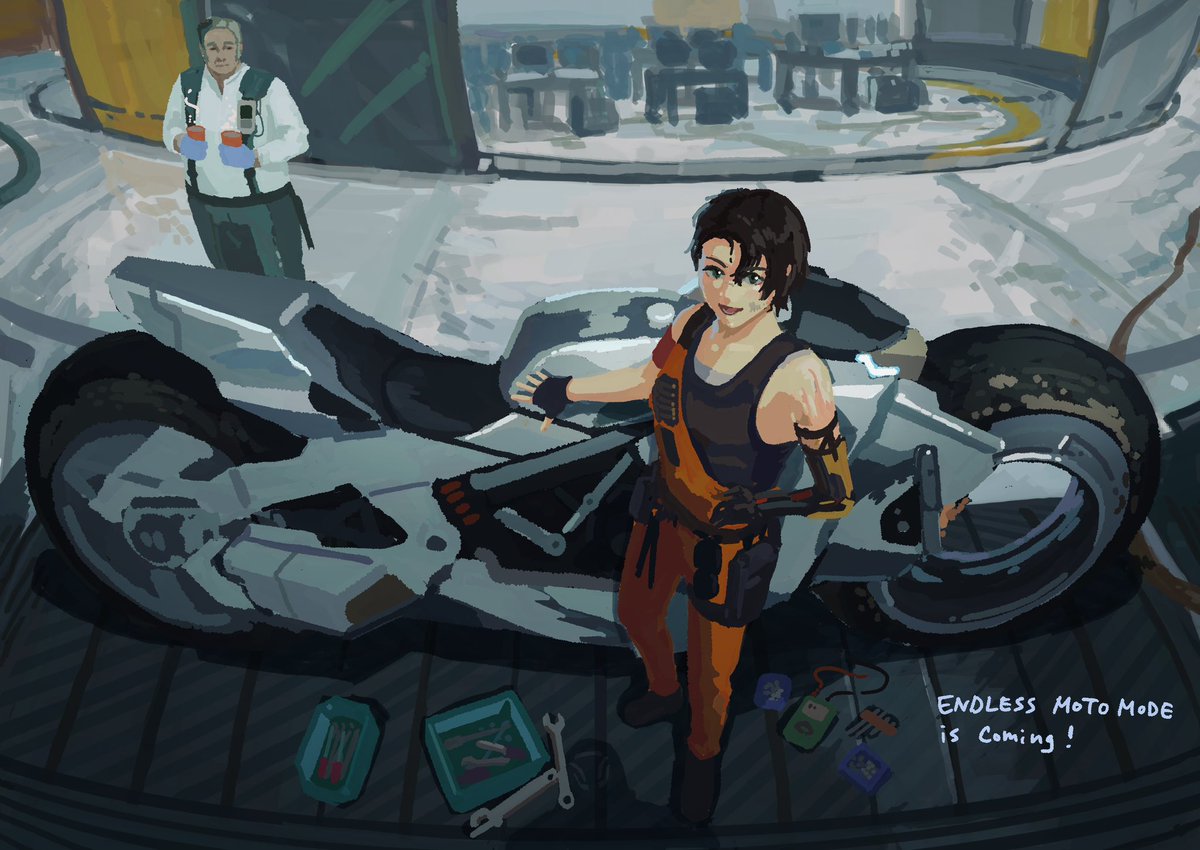 #ghostrunner 
“We were built to run”
エンドレスバイクモードリリースまであと少し…