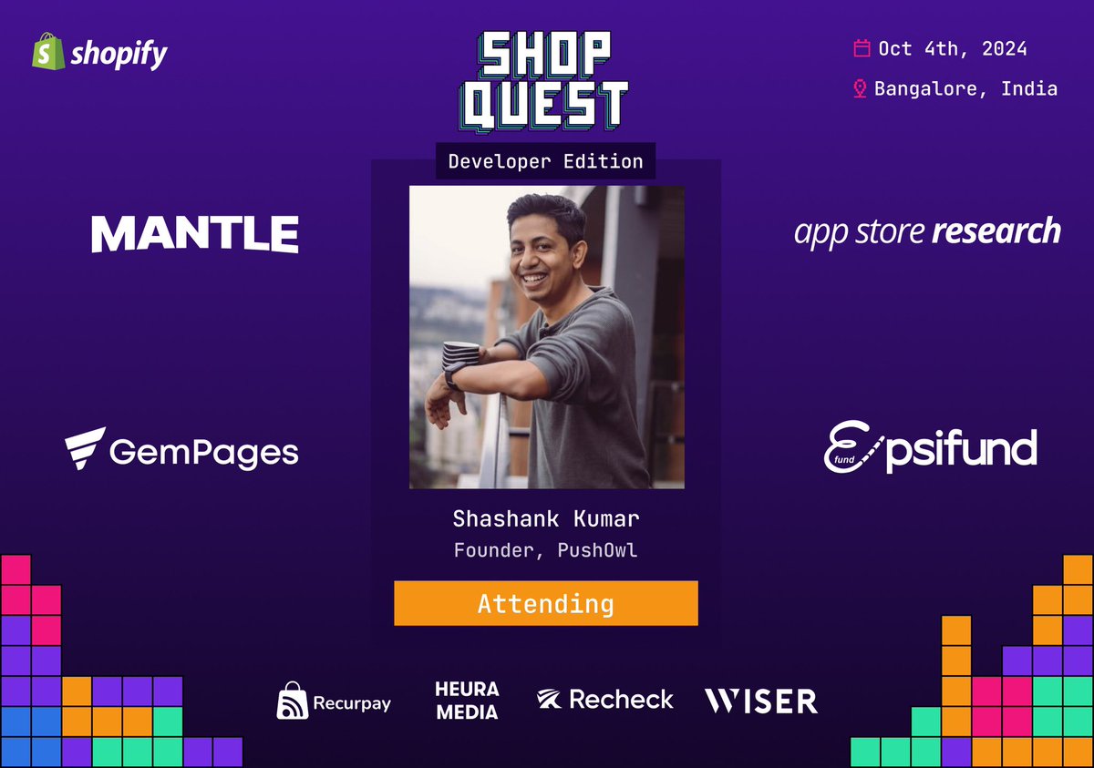 Shashank Kumar (@shashankkr9) on Twitter photo Missed Shopify Unite, so definitely looking forward to meet <a href="/ShopifyDevs/">Shopify Developers</a> in Bangalore! Let’s grab a filter coffee :) Missed Shopify Unite, so definitely looking forward to meet <a href="/ShopifyDevs/">Shopify Developers</a> in Bangalore! Let’s grab a filter coffee :)