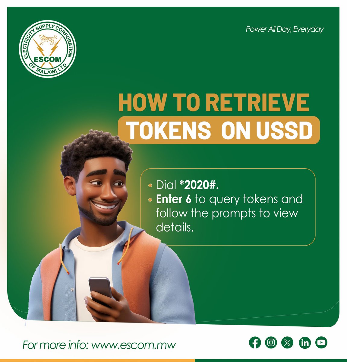 ESCOM_Malawi's tweet image. NO BUNDLE, NO WORRIES! YOU CAN STILL RETRIEVE YOUR TOKENS ON USSD

#escomUSSDcode
#escom360degreedigitalplatforms