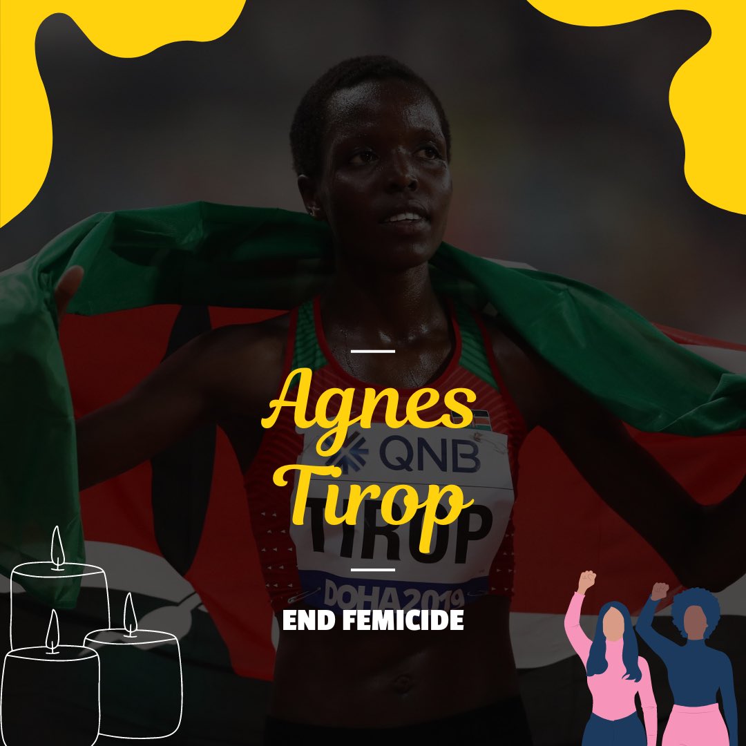 We mourn the loss of Rebecca Cheptegei and remember Agnes Tirop whose talents were taken from the world at the hands of femicide. We stand united against violence towards women both in the sports industry and beyond
#EndFemicide #TotalShutdownKE #StopKillingWomen #SayTheirNames