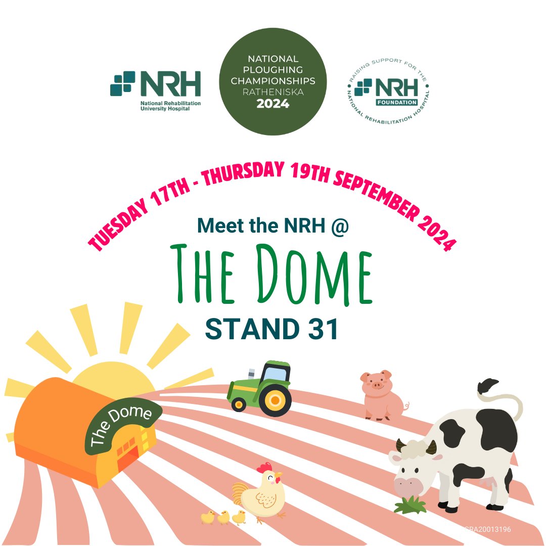 Are you heading to the 2024 National Ploughing Championships @npaie in Ratheniska, Laois? Please come say hi to the NRH staff who will be at stand 31 in The Dome. NRH Cookbooks and Charity Christmas Cards will also be on sale each day.
#NationalPloughingChampionships #Ratheniska