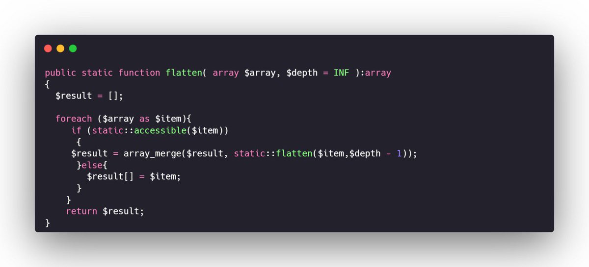 the0x_pwn's tweet image. Flatten Array PHP
#php