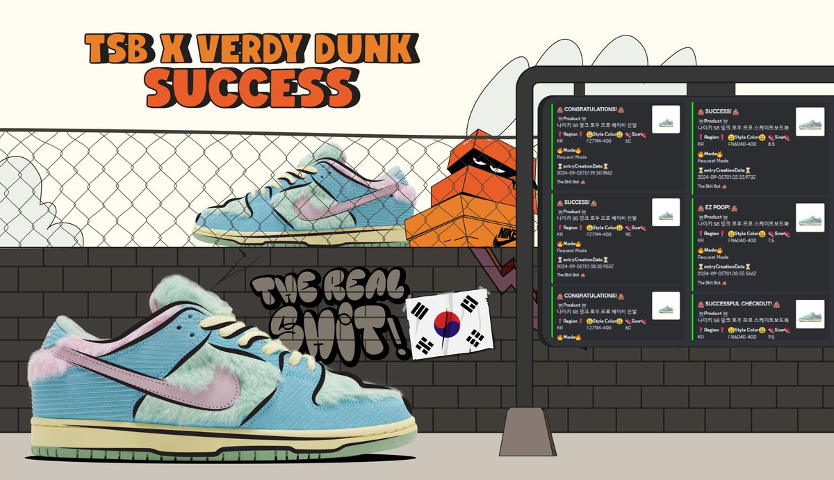 Korea's game is on 🔥
Cooked the hot, fun, and PROFITABLE Nike Verdy Dunks today 🤑
Repost to join the winning FAM 💩